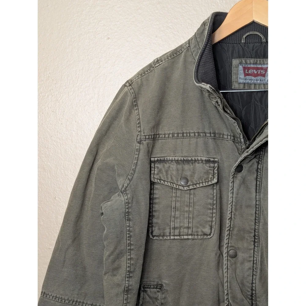 Levis Field Jacket Mens XL Brown Gorpcore Rugged Canvas Quilted Utility Coat